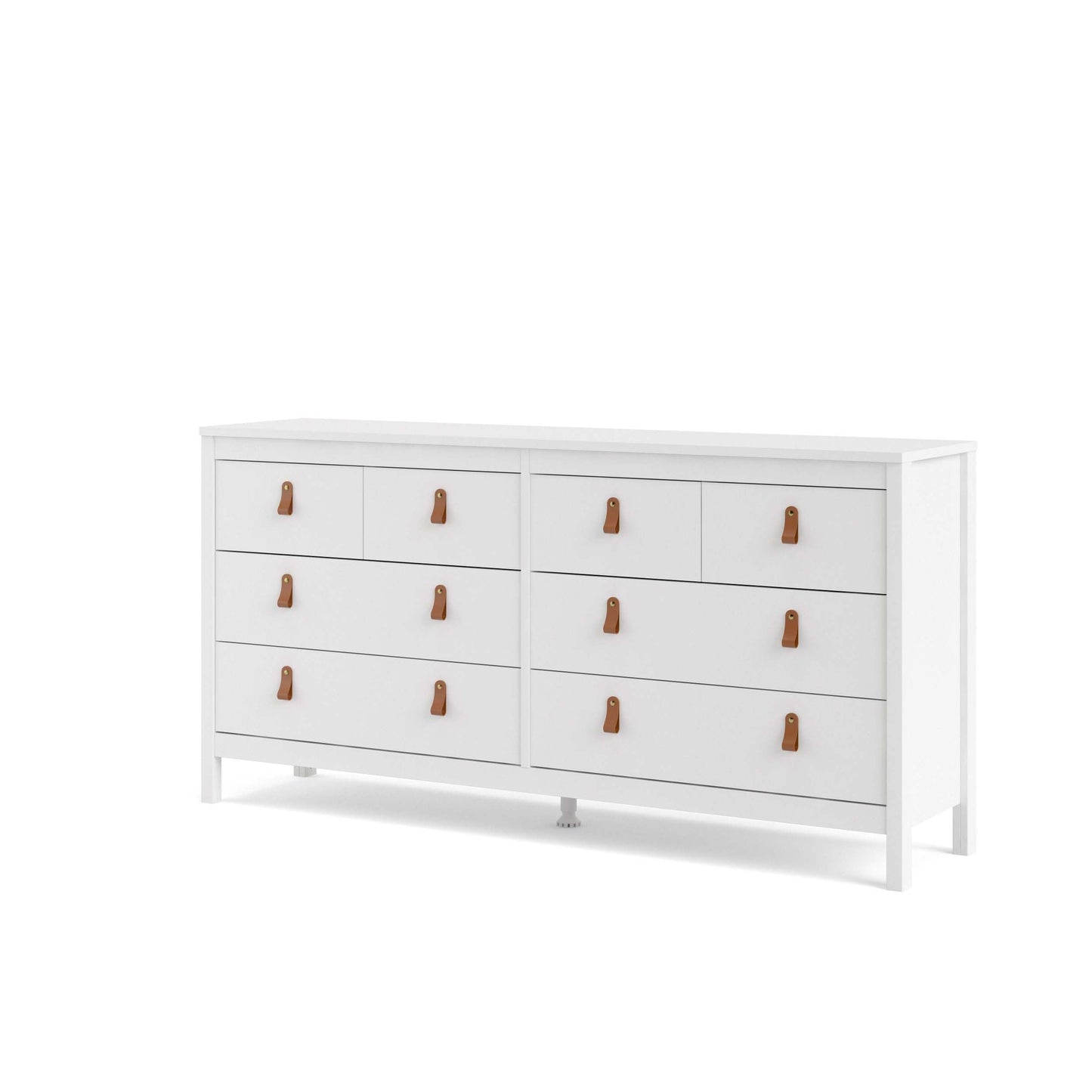 Madrid Double Dresser 4+4 Drawers - White
