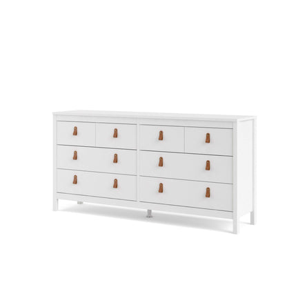 Madrid Double Dresser 4+4 Drawers - White