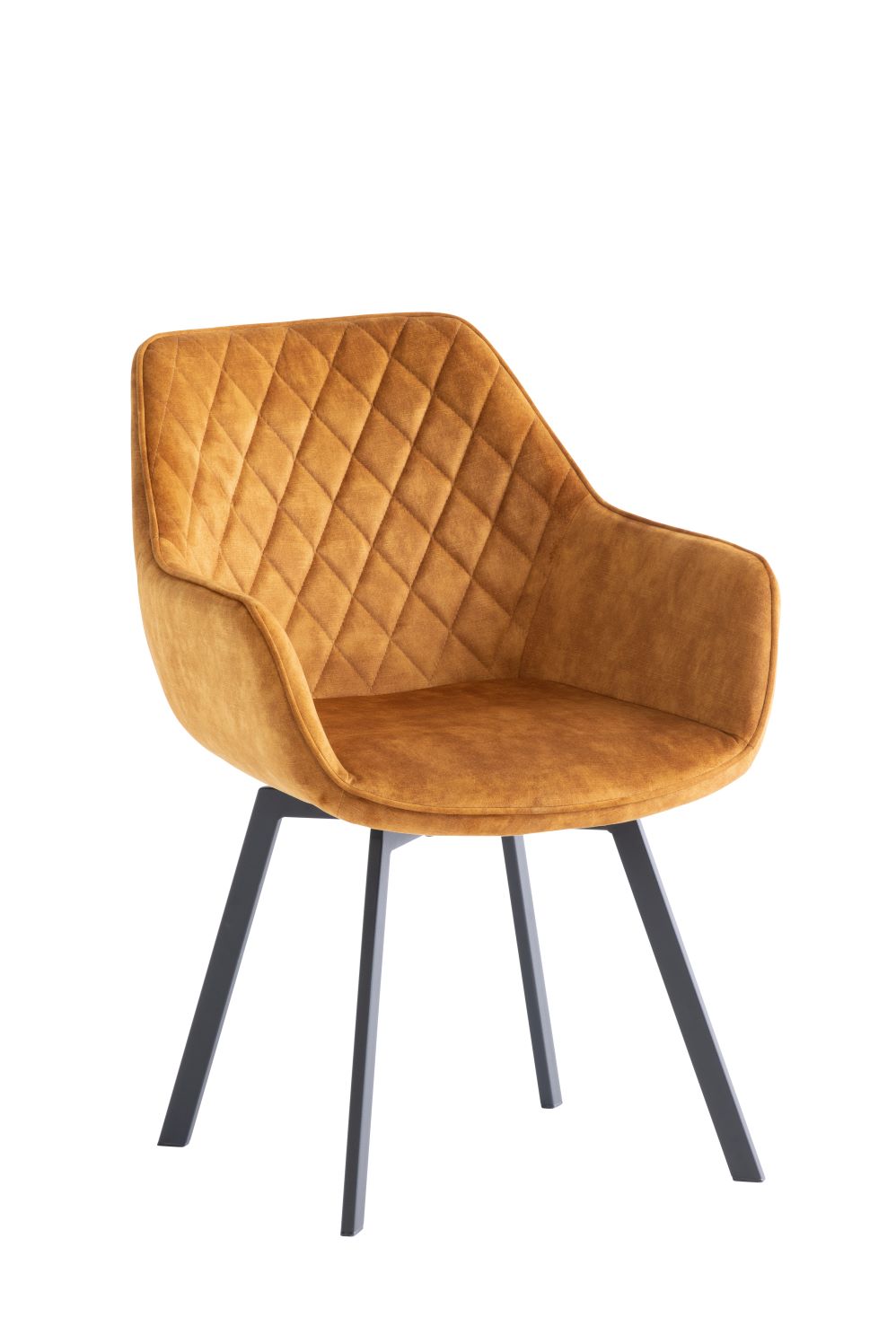 Vnvita Dining Chair Set of 2, Gold with Black Leg